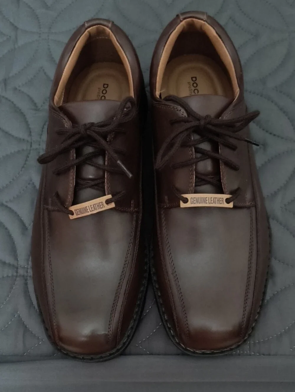 Dockers Dark Brown Leather Slip-On Lace Shoes